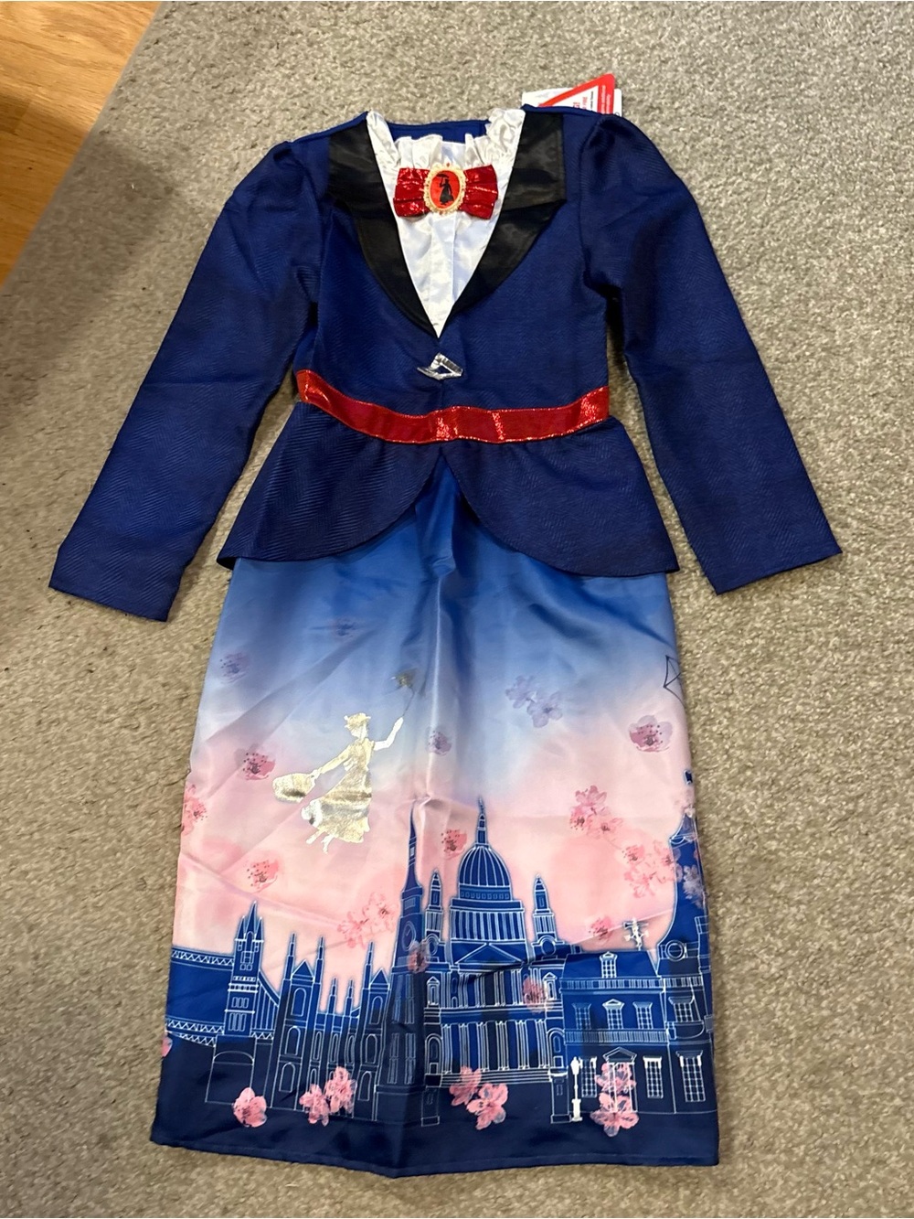 Disney Mary Poppins Costume Dress 7-8 NEW Halloween World Land Cruise